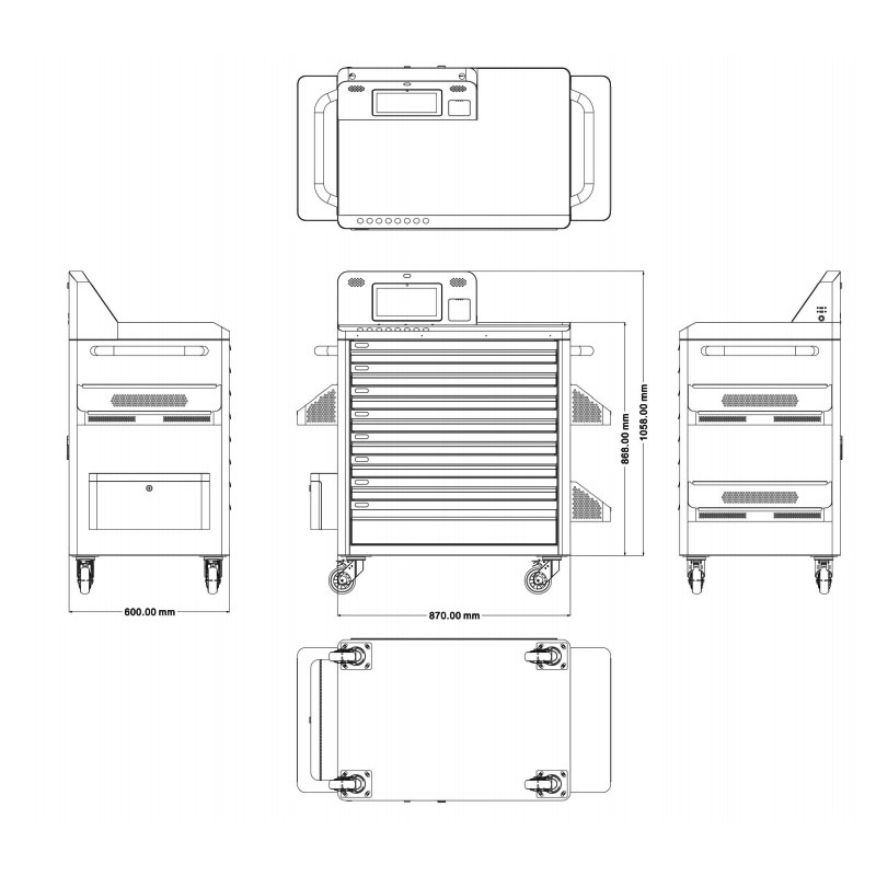 物果 RFID智能工具推车 智能柜